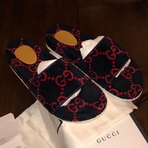 Gucci Sideline Terry Logo Slippers
